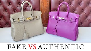 Real VS Fake Hermes Birkin Bag How to authenticate amp spot fake Hermes Birkin 25 30 35 Bagsho [upl. by Corb]