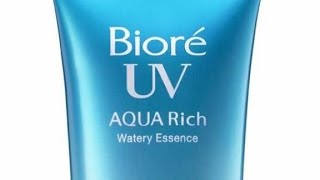 Sunscreen Week 🌞 Kao  Biore UV Aqua Rich Watery Essence SPF 50 PA Review and How to Use [upl. by Nidraj]