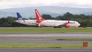 CORENDON EASYJET SAS TAKEOFF  MANCHESTER AIRPORT [upl. by Jeremy]