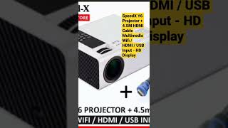 SpeedX Y6 Projector  45M HDMI Cable Multimedia Wifi  HDMI  USB Input  HD Display [upl. by Newell]