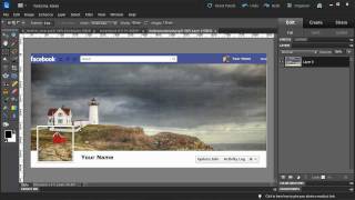 Photoshop Elements Make a Facebook Timeline Cover [upl. by Ahsoik391]