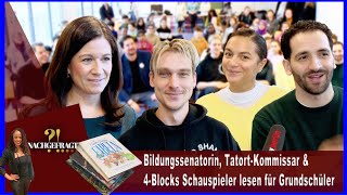 Berlin  Bildungssenatorin TatortKommissar amp 4Blocks Schauspieler lesen für Grundschüler [upl. by Llenor]