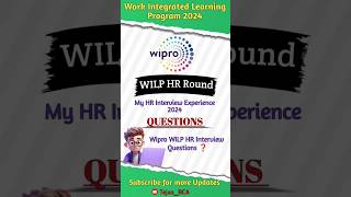 Wipro WILP HR Interview Experience 2024  Questions wipro wiprowilp wilp interview shorts [upl. by Refynnej]