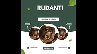 Rudanti A Natural Homeopathic Remedy homeopathy homeoayur health wellness [upl. by Maud]