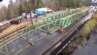 Temporary Bailey Bridge installation  March 2014 [upl. by Nemhauser]