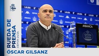 Rueda de prensa de Óscar Gilsanz tras el RC Deportivo 11 Real Sporting [upl. by Ayres]