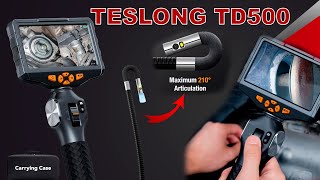 Best Car Articulating Borescope Teslong TD500 PRO Dual Lens Endoscope IPS Screen 1080P  Review [upl. by Akcir]