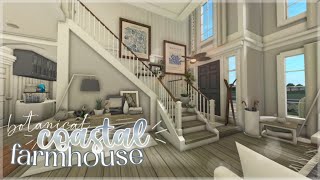 Bloxburg  Botanical Coastal TwoStory Farmhouse  Roblox  House Build [upl. by Nosoj]