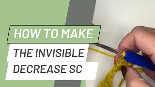 Learn How to complete a single crochet invisible decrease [upl. by Isabel]