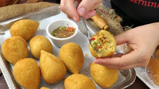 O SALGADO MAIS VENDIDO DO BRASIL COXINHA ESPECIAL DE BATATA [upl. by Amikat541]