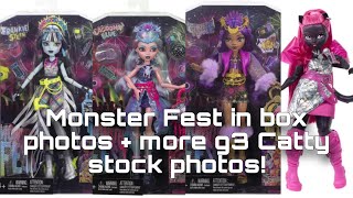 MONSTER HIGH NEWS Monster Fest doll boxes revealed  more photos of G3 Catty Release date info [upl. by Sivie395]