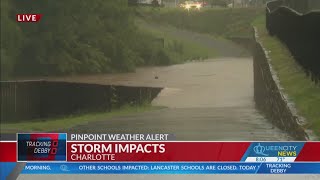 Heavy flooding reported throughout Charlotte [upl. by Silin]