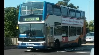 Stagecoach Bedford Plaxton President Dennis Trident 18058 AE53TZK Route 81 To Bedord Full Route [upl. by Inilam]