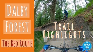 Dalby Forest MTB Red Route  Trail Highlights [upl. by Siravaj]