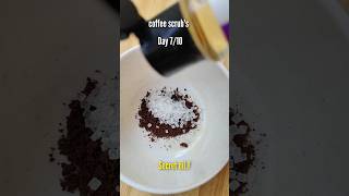 homemade coffee and sugar scrub for remove dark spots skincareroutine [upl. by Anib854]