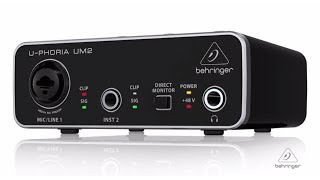 UPHORIA UM2 Audiophile 2x2 USB Audio Interface with XENYX Mic Preamplifier [upl. by Ddej]