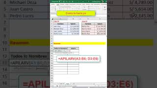 Aprende a trabajar correctamente con la función APILARV de excel [upl. by Narra]