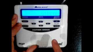 Alerta Sísmica Programación Radio Meteorológico MIDLAND WR120 [upl. by Analim]