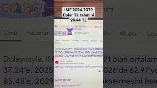 IMF 2024 2029 DOLAR TL TAHMİNİ [upl. by Alvar]