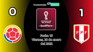 Colombia 0 vs Perú 1  Partido Completo M Deportes  Clasificatorias 2022 Fecha 15 [upl. by Bryner913]