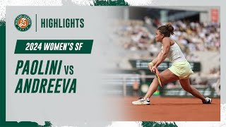 Paolini vs Andreeva Semifinal Highlights  RolandGarros 2024 [upl. by Rehm]