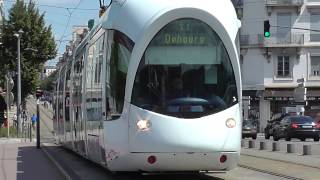 Citadis302  Passage sur le pont Galliéni sur les lignes T1 et T2 du Tramway de Lyon [upl. by Nya]