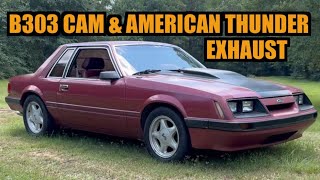 4 Eye Foxbody Coupe W B303 Cam amp American Thunder Exhaust System [upl. by Yup]