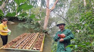 Hydroponic vegetable gardening  Setting traps for wild chickens  Buy a mini hydroelectric machine [upl. by Eamaj]