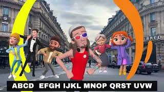 French alphabet through a fun and catchy song 🎶🇫🇷 FrenchAlphabet FrenchLesson FunLearning [upl. by Goodard]