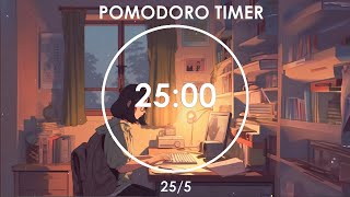 2Hour Study With Me  255 Pomodoro Timer  Focus Study and Working  Lofi Girl Beats  Day 10 [upl. by Ecinereb971]