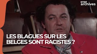 Coluche répond aux critiques sur les blagues belges  1979  RTBF Archives [upl. by Eintruok]