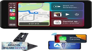 Plimpton 2024 Portable Apple CarplayAndroid Auto Screen for Car 7 Inch IPS Review [upl. by Nodnab727]