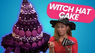 Candy Filled Halloween Witch Hat CAKE  How to Cake It With Yolanda Gampp [upl. by Vanzant626]