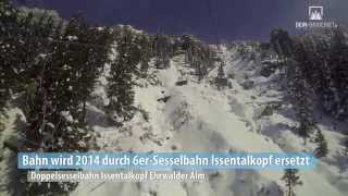 Fahrt mit der Issentalkofbahn im Skigebiet Ehrwalder Alm [upl. by Stormy665]