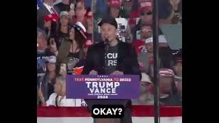 Elon Musks full speech at Trumps rally in Butler Pennsylvania todayelonmusk elonmuskspeech [upl. by Herra633]