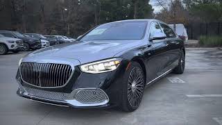 Walk Around New 2024 Mercedes Maybach S680 in Twotone Silver amp Obsidian Black maybach s680 [upl. by Aehr]