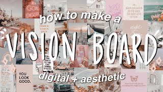 HOW TO MAKE A DIGITAL VISION BOARD THAT ACTUALLY WORKS aesthetic pinterest vision board 2020 [upl. by Andrej]