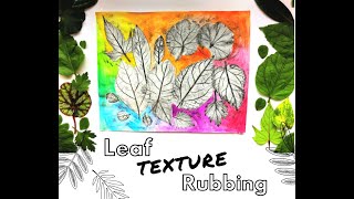 Leaf Texture Rubbing [upl. by Auqinehs]