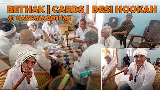 Inside the traditional Bethak  Haryana’s Legacy of Cards Desi Hookah amp 3 Generations of Army Hero [upl. by Arretnahs]