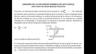 Unidades de la viscosidad dinámica de un fluido2 [upl. by Anidam]