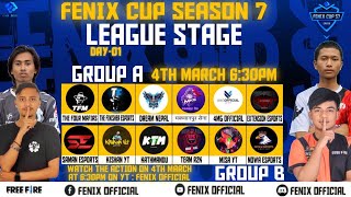 FENIX CUP SEASON 7  LEAGUE SATGE AxB  FENIX OFFICIAL [upl. by Elleirb365]