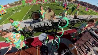 Plymouth Marching band Pride of Plymouth Pit cam 2024 Semi State POP [upl. by Refenej453]