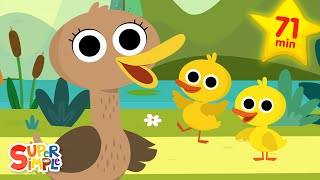 Six Little Ducks  More  Kids Music  Super Simple Songs [upl. by Arreit]