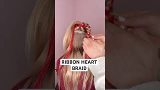 RIBBON HEART BRAID  Audrey and Victoria hairstyle PRODUCTS USED BELOW ⬇️ [upl. by Ainirtak]