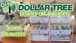 SLIDING DRAWER Desktop Organizer  Drawers Move  Dollar Tree DIY [upl. by Ais621]