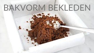 BAKTIP  Bakvorm bekleden [upl. by Liahcim573]