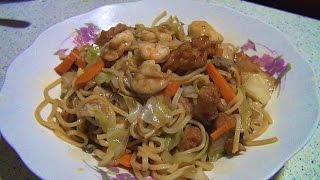 Chinese Style Pancit Canton with Shrimp [upl. by Eenerb]