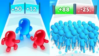 Join clash 3d vs join blob 3d🛑⚫️🟣Big Levels Android iOS Gameplay DD53 [upl. by Ydnar488]