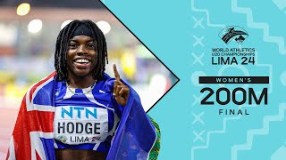 Hodge 🇻🇬 beats Lewis 🇦🇺 in epic 200m showdown  World Athletics U20 Championships Lima 2024 [upl. by Stephen]