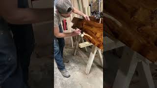 Floating shelves getting finished doubletwoodworking craftsmanship woodworker customcarpentry [upl. by Gran]